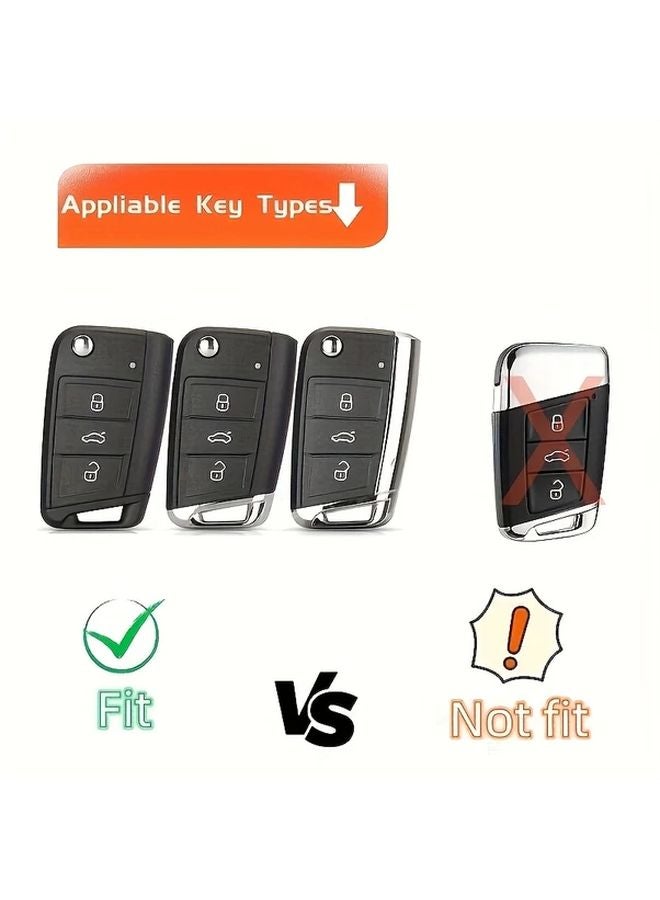 غطاء مفتاح TPU الأحمر لحالات فولكس فاجن جولف 7 تيجوان أتيكا ليون إبيزا سكودا أوكتافيا - Image 3